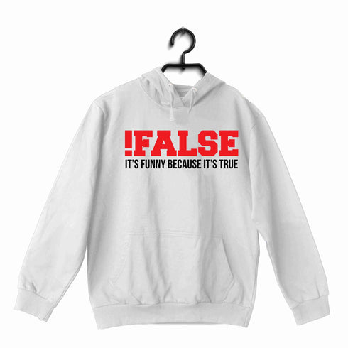 NERD GEEK Coding Nerd Engineering FALSE TRUE FUNNY UNISEX HOODIE Sweatshirts